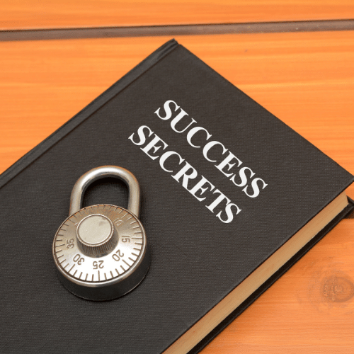 Book with a lock on it, says Success Secrets